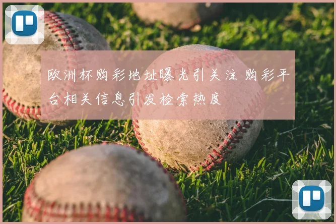 欧洲杯购彩地址曝光引关注 购彩平台相关信息引发检索热度